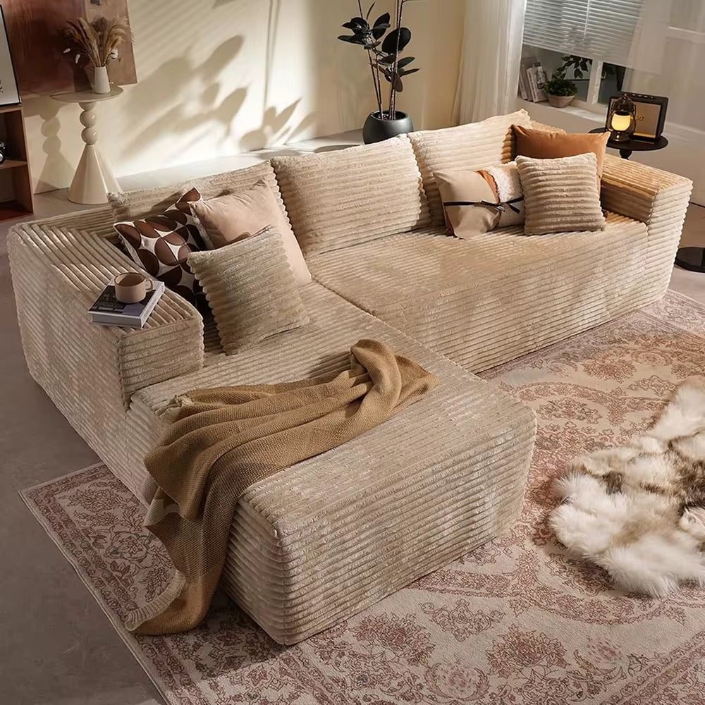 Corduroy Luxe Modular Sectional Sofa with Chaise